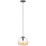 Brilliant Kaizen Pendellampa Glas Pendellampa Metall Svart Beige | 250mm - Passande för 1x E27