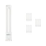 Flerpack 10x Ledvance Dulux-L LED 8W - 830 Varm Vit | 4-Stift - Ersättare 18W