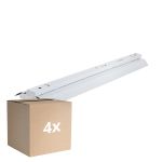 Flerpack 4x Noxion Allmänbruksarmatur Click Reflektor V2 LED T8 | Passande för 2x 120cm LED Rör