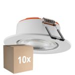 Flerpack 10x Ledvance Spot Combo Fire Rated FIX Vit 5W 560lm 60D - 840 Kallvit | Utskärning   70 - IP65 - Dimbar