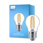 Philips Corepro LED Lustre E27 boll Filament Klar 6.5W 806lm - 827 Extra Varm Vit | Ersättare 60W